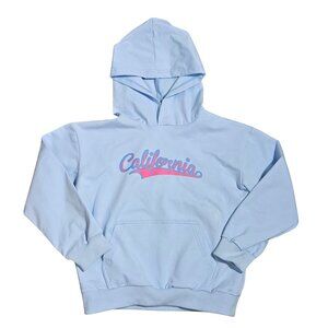 NWT | WELAKEN Girls' California Script Graphic Hoodie |  Pastel Pullover | 6/7y